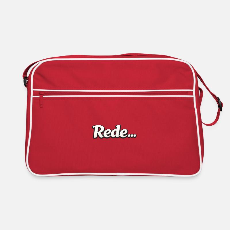 Rede... Wort Retro Tasche