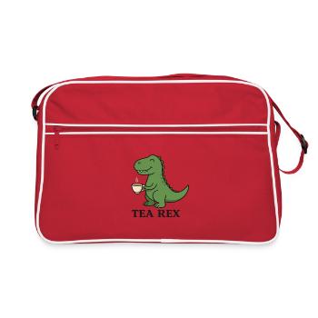 Tea Rex Dino with Tea - Retro Bag - red/white - Front