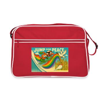 Chemise de sport amusante - Sac Retro - rouge/blanc - Devant