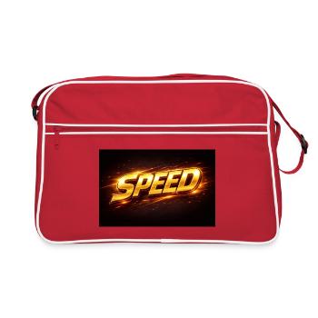 Conception de la Vitesse Néon Dorée - Sac Retro - rouge/blanc - Devant