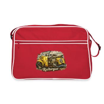 Wagon Ancien Jaune de Biens Culturels - Sac Retro - rouge/blanc - Devant