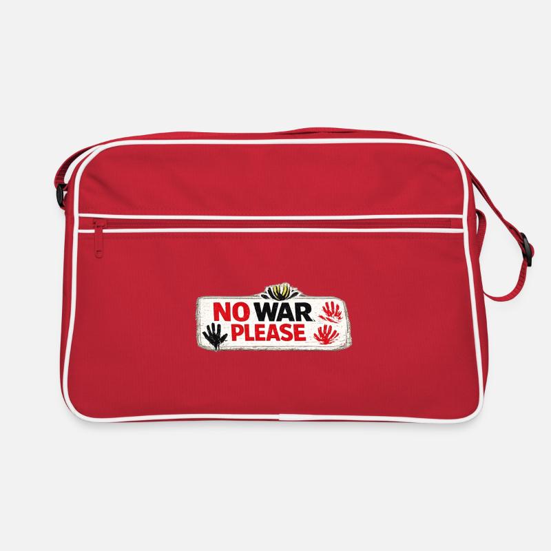 War No More – Sticker Peace & Humanity Retro Bag