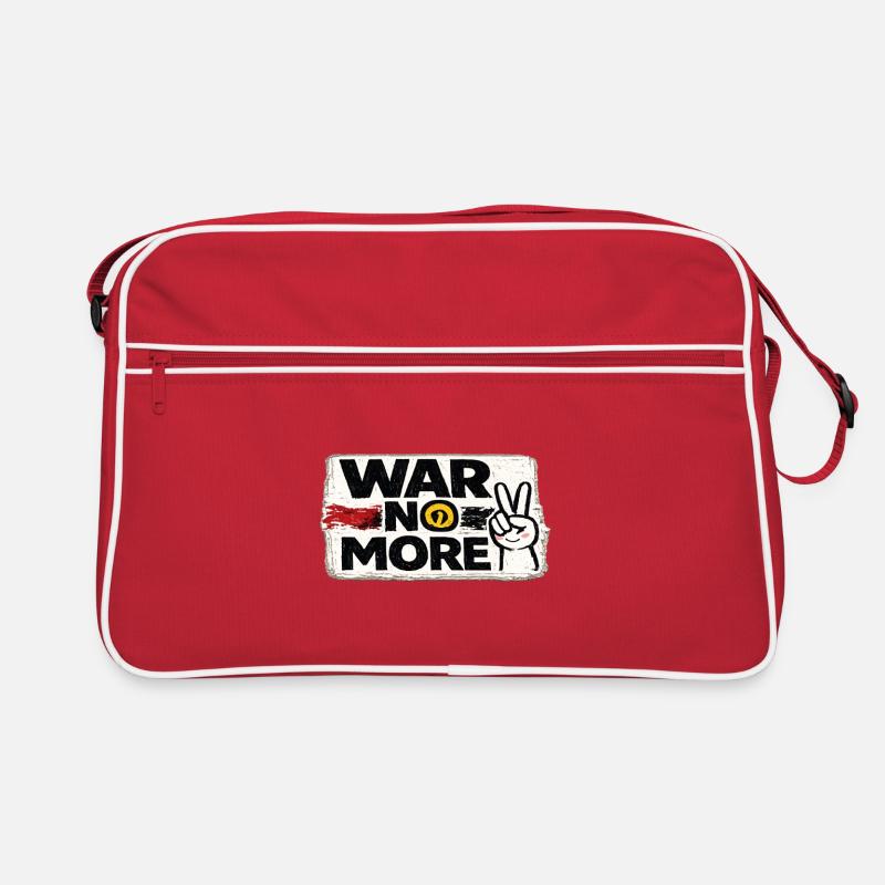 War No More – Sticker Peace & Humanity Retro Bag