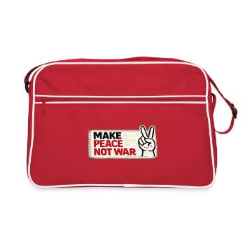 War No More – Sticker Peace & Humanity - Retro Bag - red/white - Front