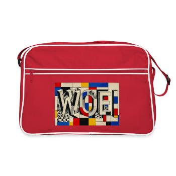 Art géométrique mondrien - Sac Retro - rouge/blanc - Devant
