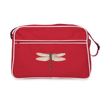 Libelle - Retro Tasche - Rot/Weiß - Vorne