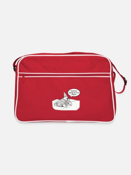 Wahrheit besiegt dunkle Macht - Retro Tasche - Rot/Weiß - Vorne