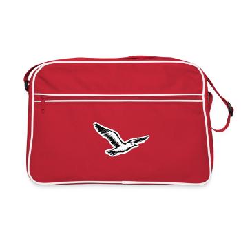 Sketch de la mouette en vol - Sac Retro - rouge/blanc - Devant
