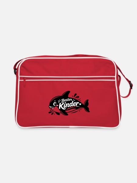 Bester Kinder Stil Hai - Retro Tasche - Rot/Weiß - Vorne