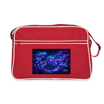 world_map_arcane_neon - Sac Retro - rouge/blanc - Devant