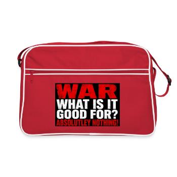 La guerre pour quoi ? Rien ! - Sac Retro - rouge/blanc - Devant