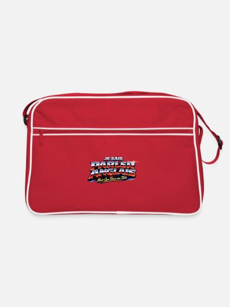 Je sais parler anglais, mais que dans ma tête. - Sac Retro - rouge/blanc - Devant