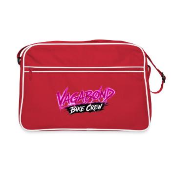 VAGABØND_BIKE_CREW_2 - Retro Tasche - Rot/Weiß - Vorne