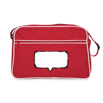 Sprechblase_Grunge_Abgerundet - Sac Retro - rouge/blanc - Devant
