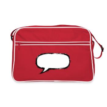Sprechblase_Grunge_Pinsel - Sac Retro - rouge/blanc - Devant