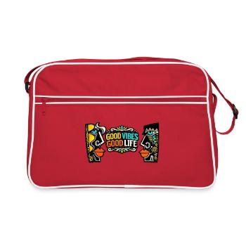 Good Times Good Life Art Print - Retro Bag - red/white - Front