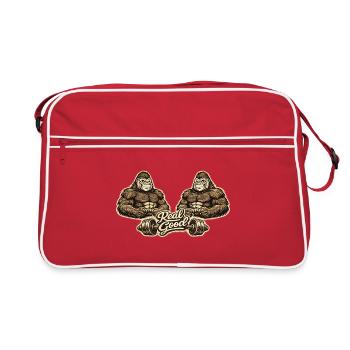 Double Gorilla Strength Duo Fitness - Sac Retro - rouge/blanc - Devant