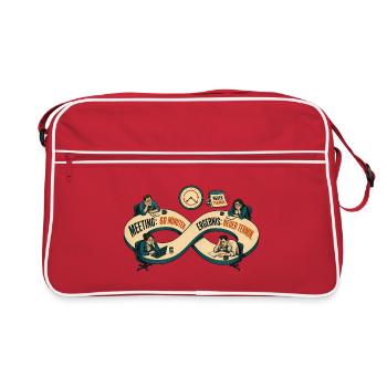 Meeting 60 Min Ergebnis Neuer Termin - Retro Tasche - Rot/Weiß - Vorne