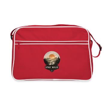 Stay Wild – Into the Wild | Extérieur vintage - Sac Retro - rouge/blanc - Devant