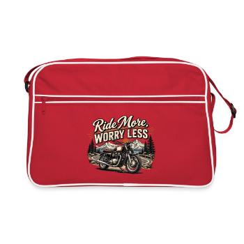 Moto Roulez Plus, Inquiétez-Moins - Sac Retro - rouge/blanc - Devant