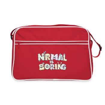 Mrml est ennuyeux : Lettres de slime effrayantes - Sac Retro - rouge/blanc - Devant