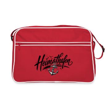Heimathafen Anker - Retro Tasche - Rot/Weiß - Vorne
