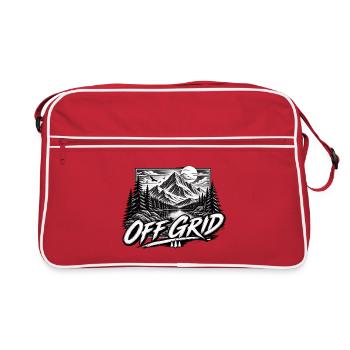 Off-grid-Berge und Wälder - Retro Tasche - Rot/Weiß - Vorne