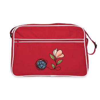 Psychische Gesundheit – vom Chaos zur Wiedergeburt - Retro Tasche - Rot/Weiß - Vorne