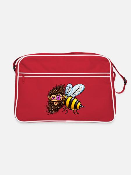 baertige_wespe - Retro Tasche - Rot/Weiß