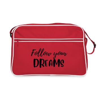 Suivez vos rêves - Sac Retro - rouge/blanc - Devant