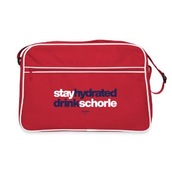 Restez hydraté, boissons spritzer - Sac Retro - rouge/blanc - Devant