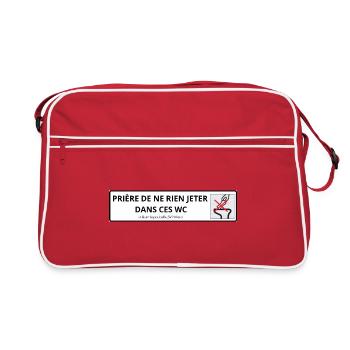 Toilet panel cleanliness - Retro Bag - red/white - Front