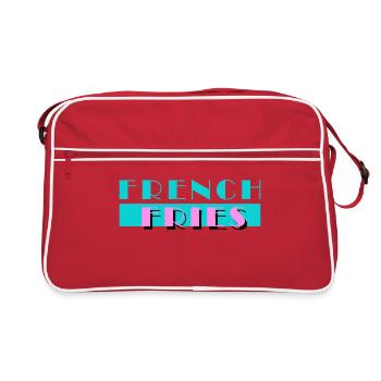 French fries fries food fast food fries - Retro Bag - red/white - Front