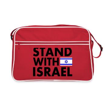 stand with israel - Sac Retro - rouge/blanc - Devant