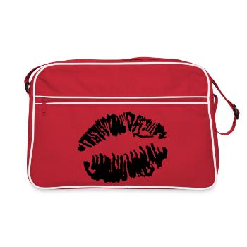 Kußmund - Retro Tasche - Rot/Weiß - Vorne