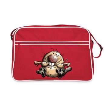Funny Beaver - Retro Bag - red/white - Front