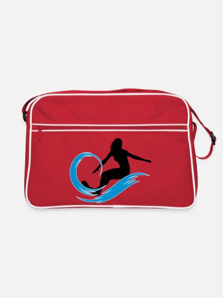 surfeuse - Sac Retro - rouge/blanc - Devant