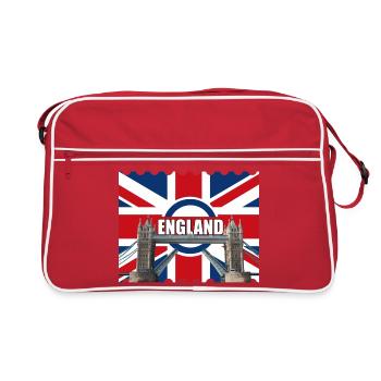 England Flag Tower Bridge - Retro Bag - red/white - Front