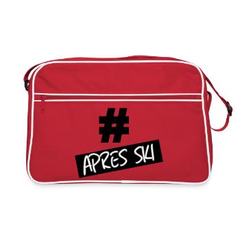 hastag apres ski - Retro Tasche - Rot/Weiß - Vorne
