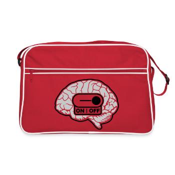 Turn off the brain switch - Retro Bag - red/white - Front