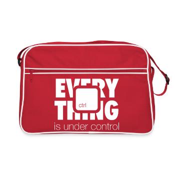 Under ctrl (dark) - Retro Bag - red/white - Front