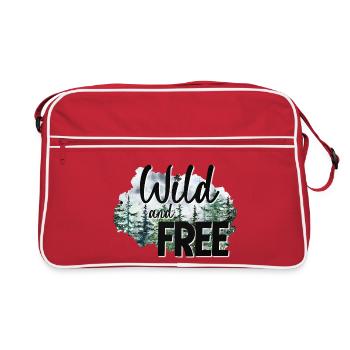 Wild und frei - Retro Tasche - Rot/Weiß - Vorne