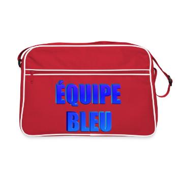 équipe bleu - Sac Retro - rouge/blanc - Devant