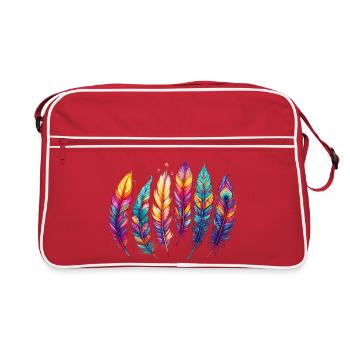 Feather Feather Pen Pens - Retro Bag - red/white - Front