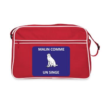 Clever as a monkey - Retro Bag - red/white - Front