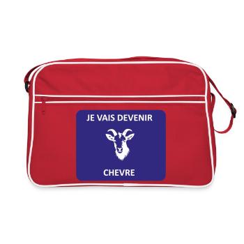 Je vais devenir chèvre - Sac Retro - rouge/blanc - Devant