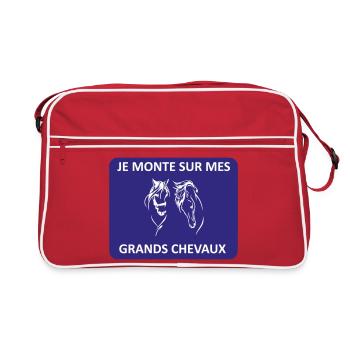 Monter sur ses grands chevaux - Sac Retro - rouge/blanc - Devant