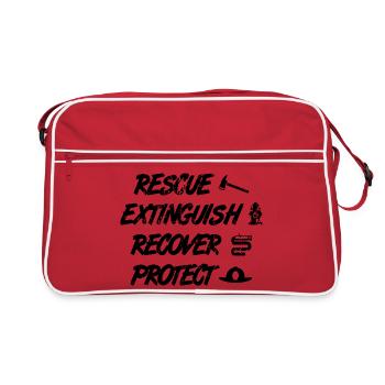 Sauvetage Extinction Récupération Protection - Sac Retro - rouge/blanc - Devant
