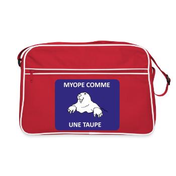 Short-sighted as a mole - Retro Bag - red/white - Front