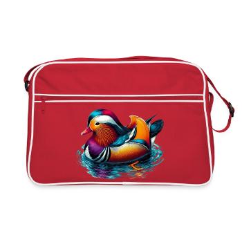 Canard mandarin - Sac Retro - rouge/blanc - Devant